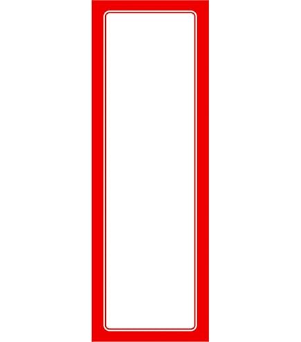 Amazon | ササガワ タカ印 ポップ用紙 16-4013 赤枠カード 270×100mm